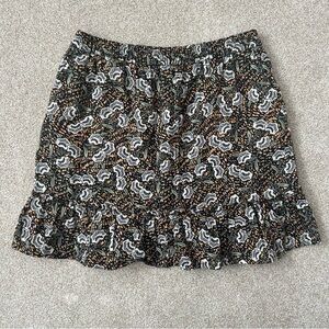 Rachel Zoe Linen Floral Skirt Size Medium
